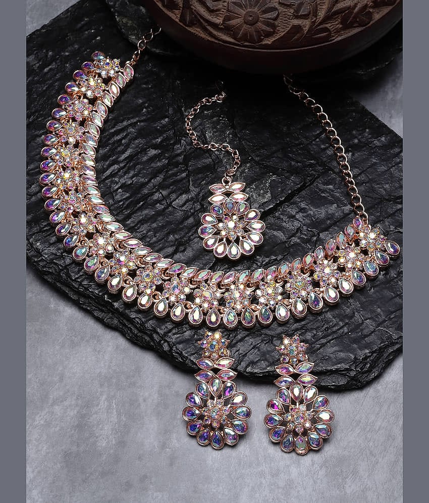 Sukkhi Rose Gold Alloy Necklace Set ( Pack of 1 )
