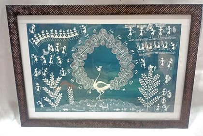 Exquisite Warli Peacock Art Craft