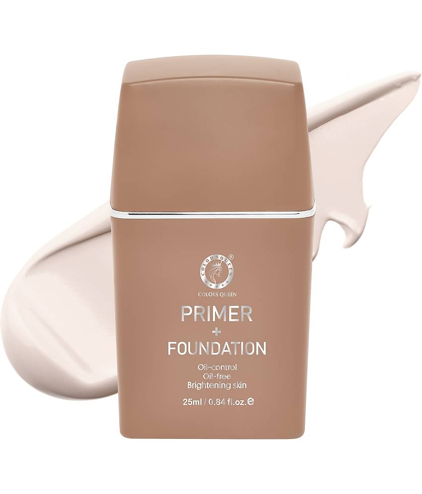 Colors Queen Oil Control Oil Free Primer + Foundation Waterproof Fair Ivory (Shade - 01)
