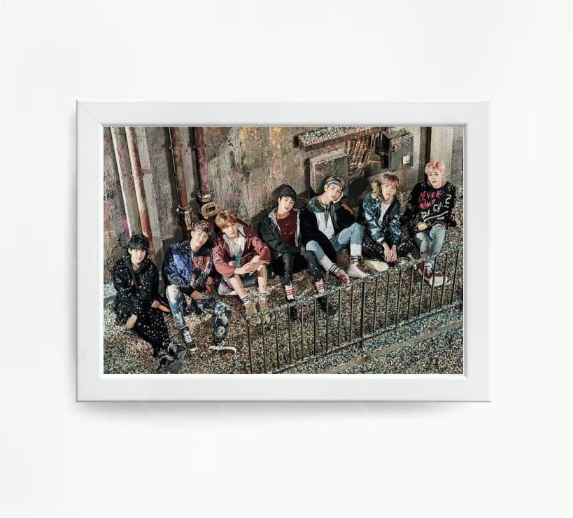 NOKKES Bts Army Bangtan Boy V suga J-Hope Jungkook Jin Jimin Rm 5X7 Inch Size Photo Frame Photo Home Office_EQW289