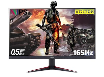 Acer Nitro VG270 S 27 inch IPS FHD Gaming Monitor, 0.5ms, 165Hz refresh rate, Stereo Speakers