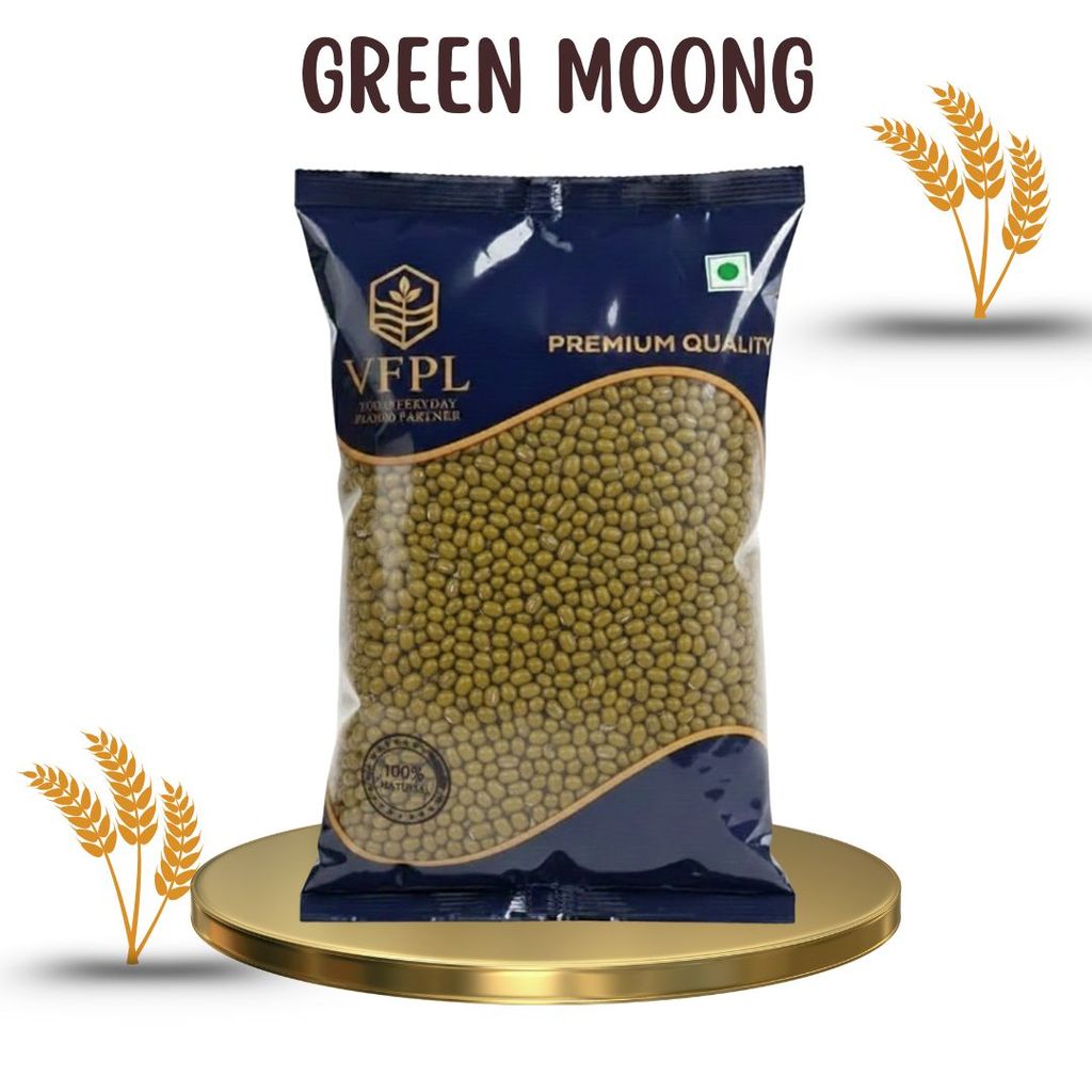 VFPL | Premium Green Whole Moong (500 gm) – Cleaned, Unpolished & Protein-Rich