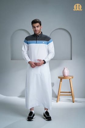 Belloumi White Thobe For Men-S