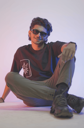 JOKER Black Drop Shoulder T-shirt-M