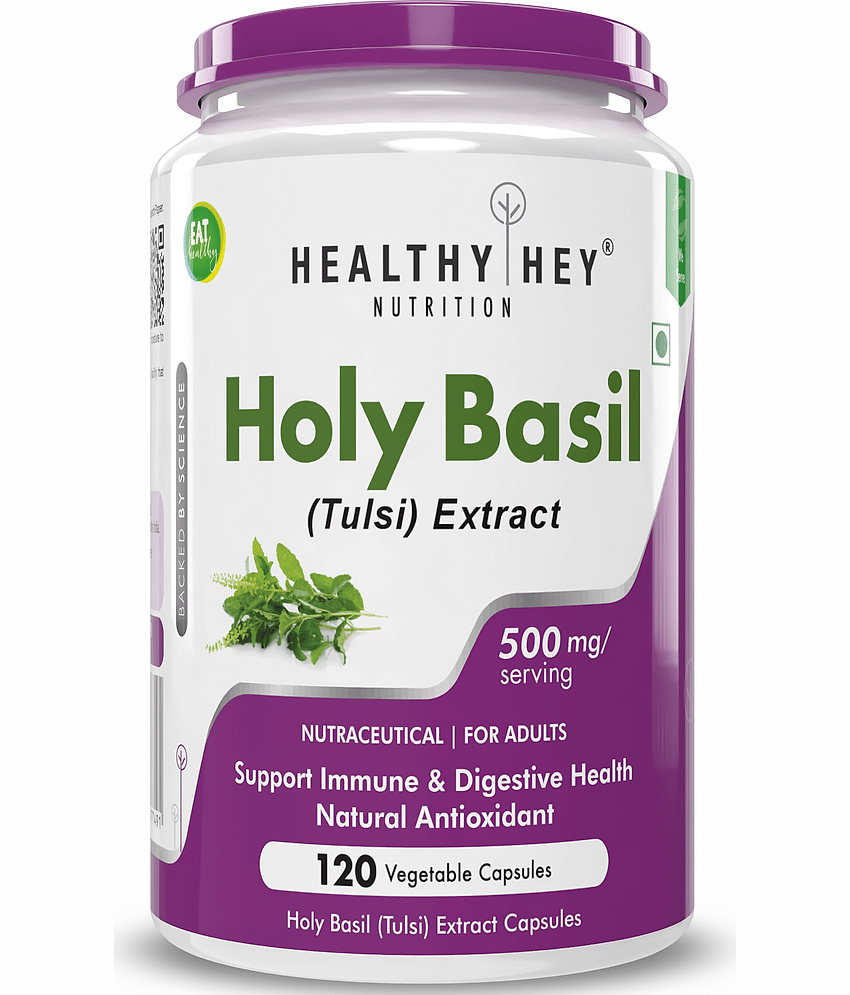 HEALTHYHEY NUTRITION Tulsi Extract Supports Immune System 500 mg Capsule