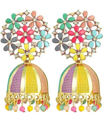 FASHION FRILL - Multi Color Jhumki Earrings ( Pack of 1 )