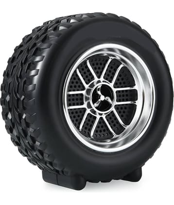 VERONIC TYRE 10 W Bluetooth Speaker Bluetooth V 5.2 with USB,SD card Slot,Call function Playback Time 6 hrs Black
