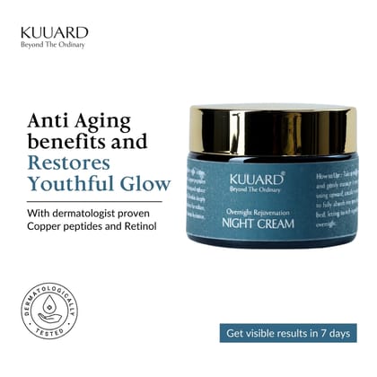 Kuuard Retinol Night Cream For Wrinkles & Anti-Aging | Lightweight Cream for Age Spots, Fine Lines and Wrinkles