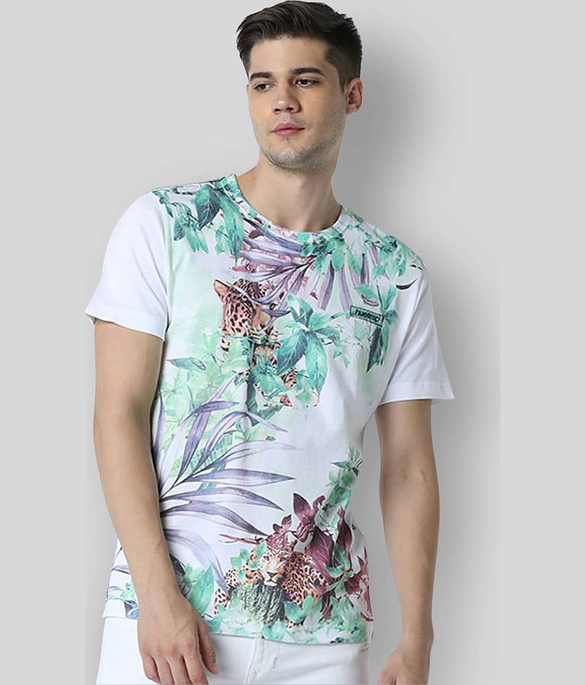 Huetrap Pack of 1 Cotton Regular Fit Men's T-Shirt ( White )