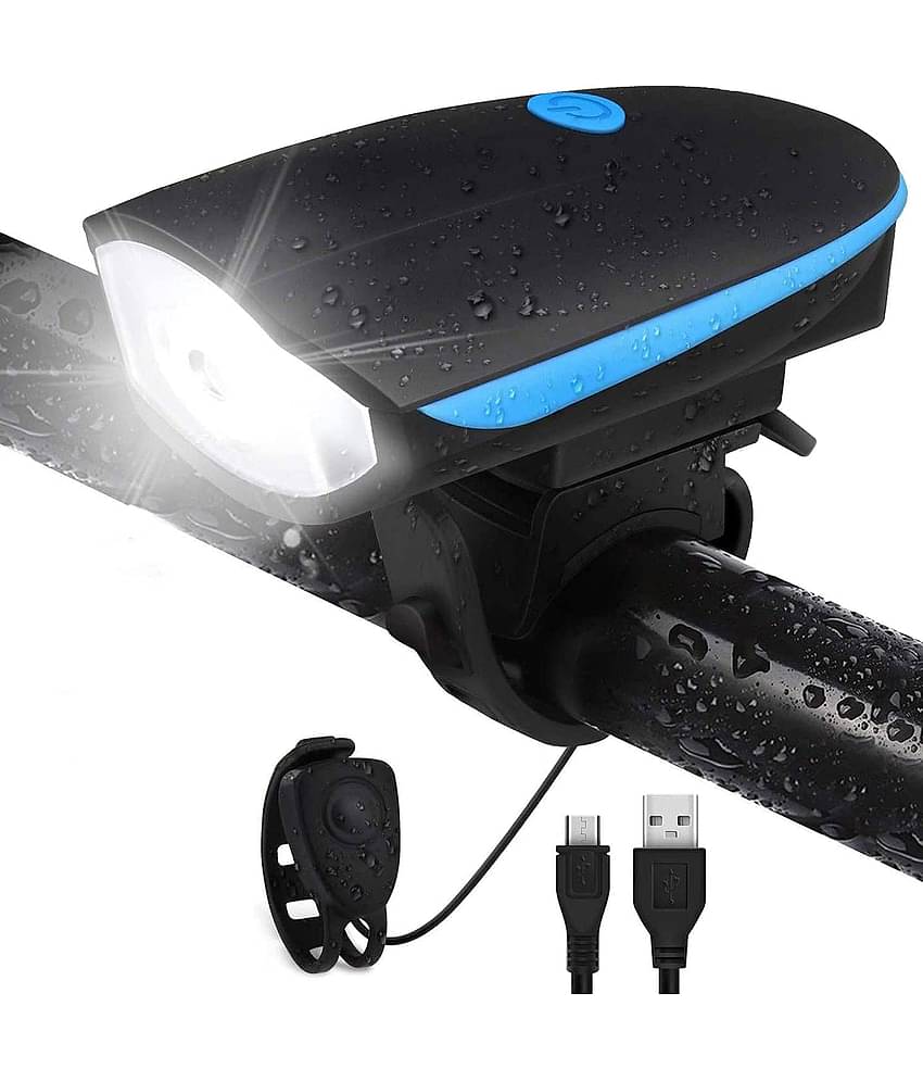 2-in-1 Rechargeable - Cycle Light (3 Modes) Cycle Light and Horn/Cycle Lights Rechargeable Waterproof (140 dB) Cycle Light with Horn Cycle LED Front Light | Cycle Bell
