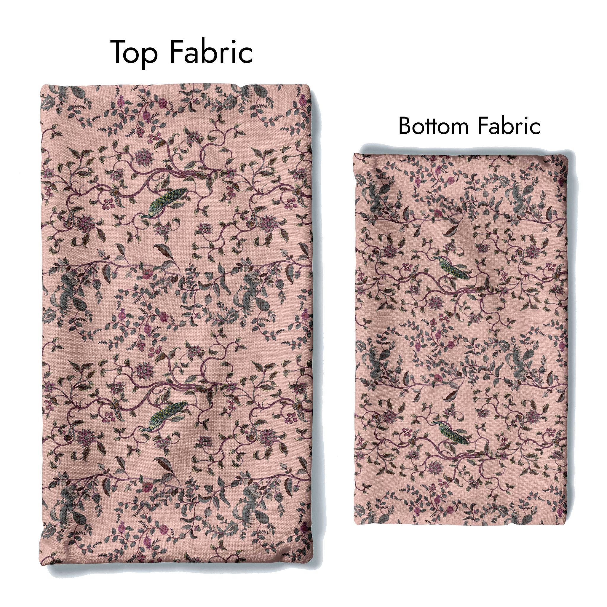 Pink Paradise Kalamkari Satin Linen Fabric Co-Ord Set