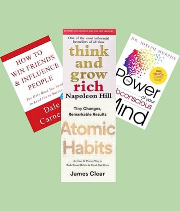 How to Win Friends and Influence People + Think And GrowRich + The Power of Your Subconscious Mind + Atomic Habits