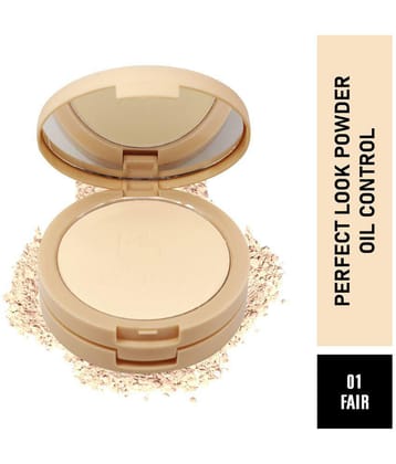 Mattlook Perfect look Powder 2 in 1 Formula Oil Control, Compact Pressed Powder + Base Concealer, Face Makeup, Fair (20gm)