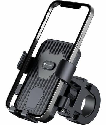 Portronics Mobike 4 Bike Phone Mount with 360degree Rotational, Strong Hold for Bicycle, Motorcycle Compatible with 4.7 to 6.8 inch Devices(Black)