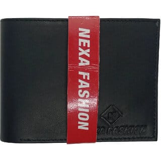 Men Black Genuine Leather Wallet