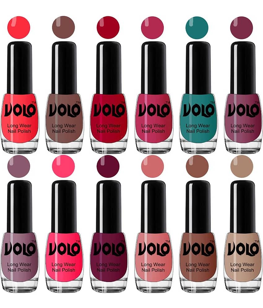 VOLO True Wear High Gloss Impresso Nail Polish Sets of 12  Multi Glossy 60 mL