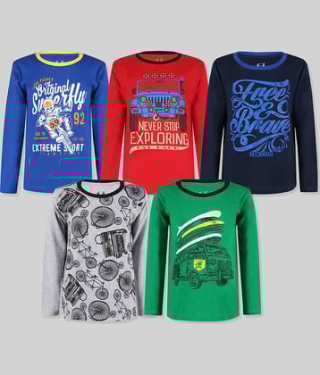 E1K Pack of 3 Baby Boys Cotton T-Shirt ( Multicolor )