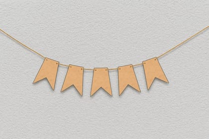 Dbeautify's DIY MDF Hanging Bunting Banner