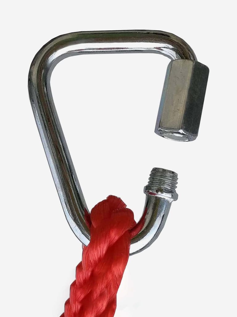 REZNOR Heavy Duty Triangle Rings Set of 2 with Locking Delta Quick Links for Indoor Jungle Gym Play Set and Outdoor Playground for Swing Set,