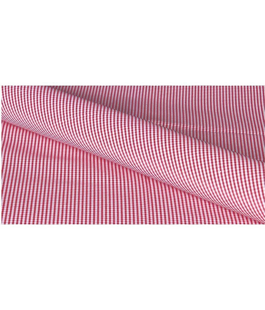 Makhanchor - Red Cotton Men's Unstitched Shirt Piece ( Pack of 1 )
