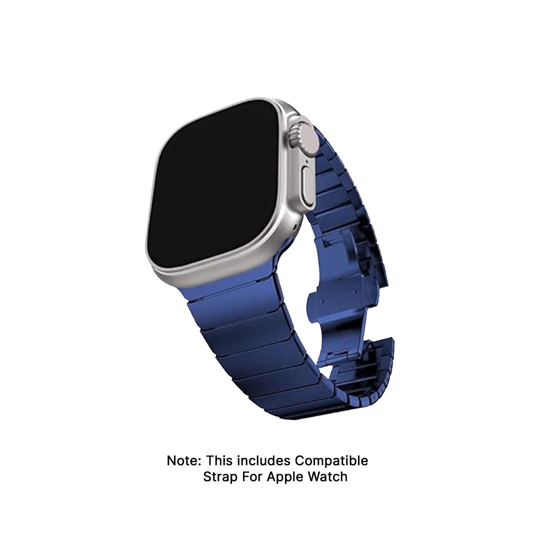 Ghost - Ultra Thin Stainless Steel iWatch Strap-Blue / 42/44/45mm