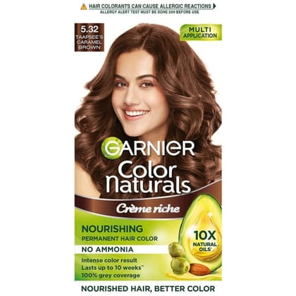 Garnier Color Natural Creme Riche No 5.32 Taapsee's Caramel Brown, 70ml + 60 g