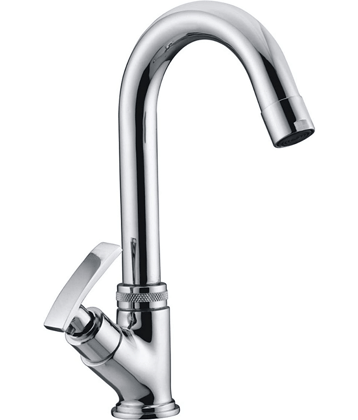 Cossimo Brass Soft SwanNeck Pillar Tap for WashBasin Brass Wash Basin Tap (Pillar Cock)