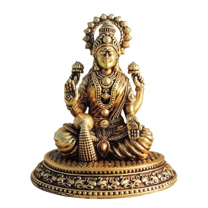 Brass Showpiece Laxmi Ji God Idol Statue, Made From Machine (BSMAS1703 L)