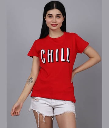 Fabflee Women Cotton Printed Regular Fit Round Neck T-Shirt ( Grey )