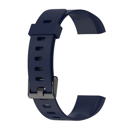 Valente Buckle Silicone Strap for Realme Smart Band RMA183-Navy Blue