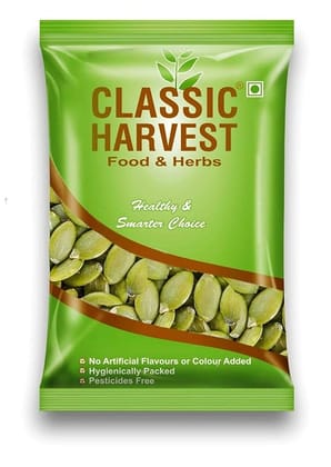 CLASSIC HARVEST Raw Pumpkin seeds ( Natural & Fibre Rich Kaddu Beej ) 250 G CLASSIC HARVEST Raw Pumpkin seeds ( Natural & Fibre Rich Kaddu Beej ) 250 G