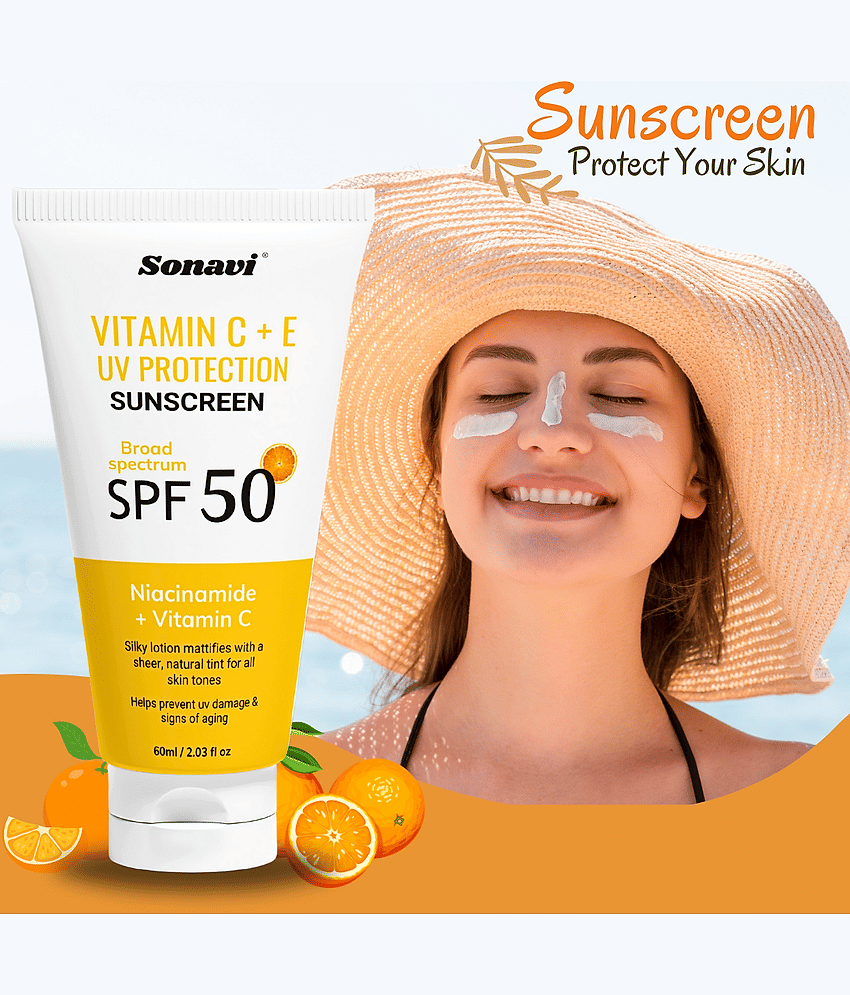 Sonavi SPF 50 Sunscreen Cream For All Skin Type ( Pack of 1 )