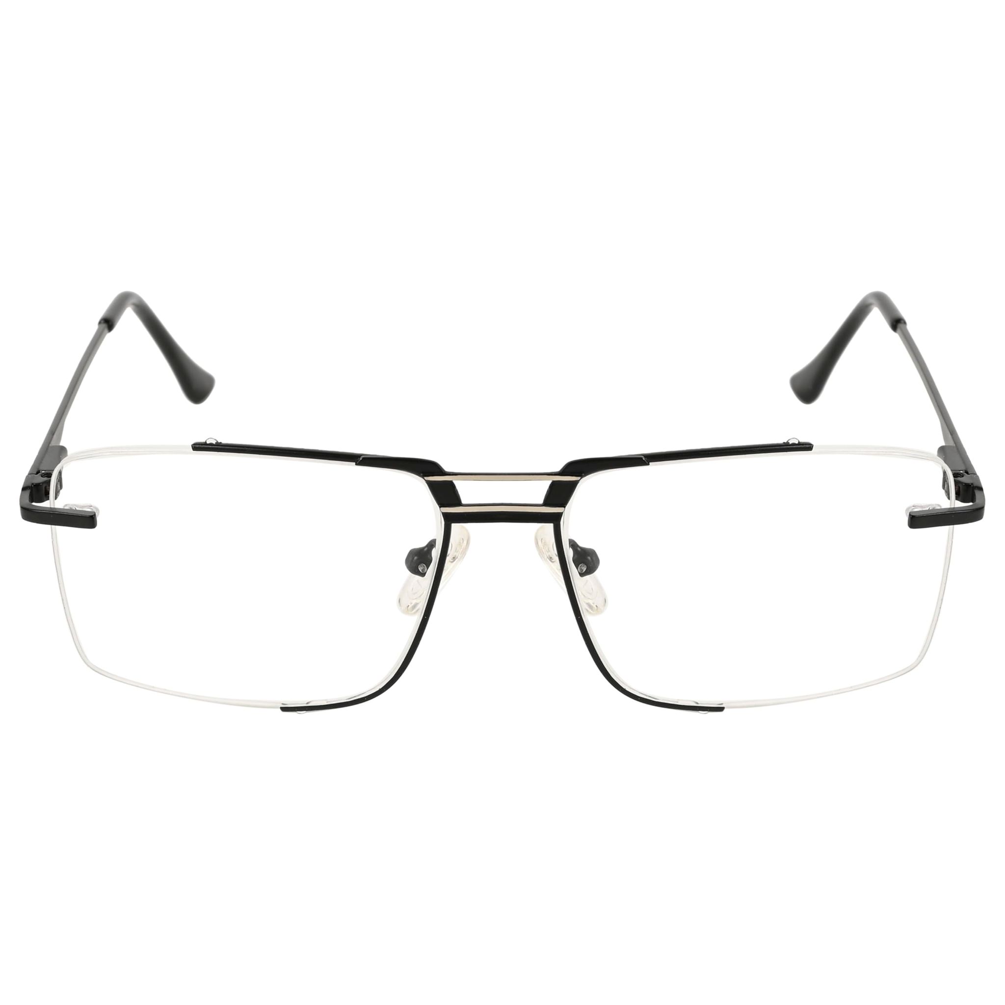 TERRY & CO | Zero Power Blue Cut Eyeglasses | Metal Frame | Medium Size | Anti-Reflective, UV Protection, Lightweight | Spring Hinges | Unisex