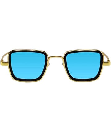 Kanny Devis - Gold Rectangular Sunglasses ( Pack of 1 )