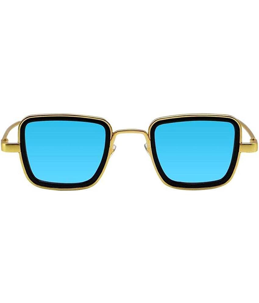 Kanny Devis - Gold Rectangular Sunglasses ( Pack of 1 )