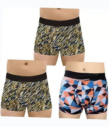 Cavenders Pack of 3 Nylon Trunks For Men's ( Multicolor )