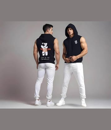 Looks United Pack of 1 Polyester Gym Vest For Men ( Black )