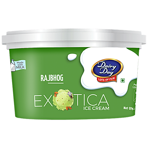 Dairy day Exotica Ice Cream - Rajbhog, Made With Milk, 100 ml Oval Cup