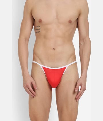 La Intimo Pack of 1 Polyester Briefs For Men's ( Red )