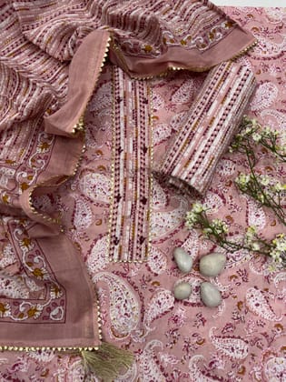 Hand Work Cotton Gota Suit