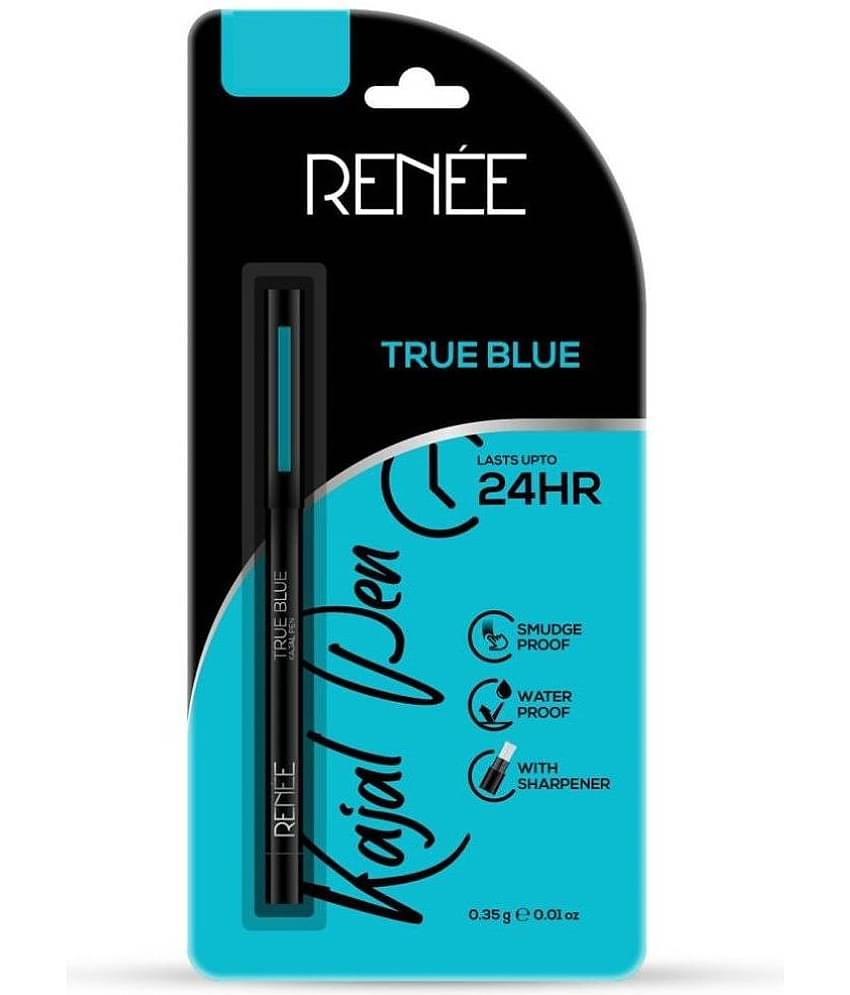 RENEE Kajal Pen with Sharpener Stark White, 24H Stay, Matte, Smudge-Proof (Stark White,0.35g)