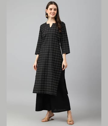 Hritika - Turquoise Cotton Women's Straight Kurti ( Pack of 1 )