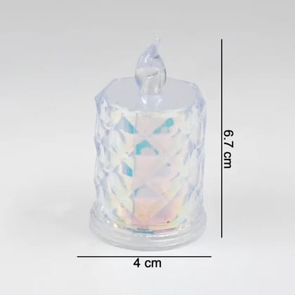 4 Pcs Flameless and Smokeless Decorative Melting Candles LED Tea Light, Diwali