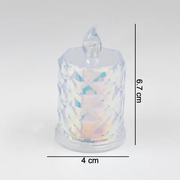 4 Pcs Flameless and Smokeless Decorative Melting Candles LED Tea Light, Diwali