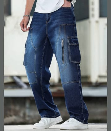 Eyebogler Solid Men's Jeans - Indigo Blue ( Pack of 1 )