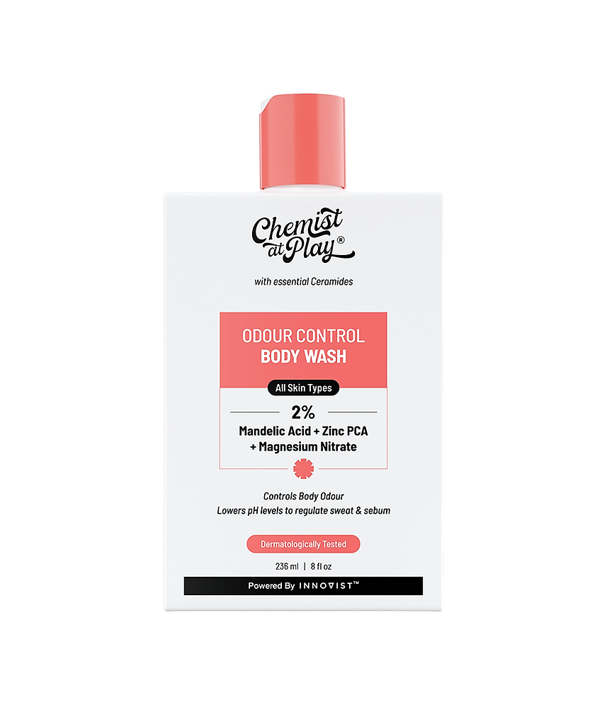 Chemist At Play Odour Control Shower gel Mandelic Acid Body Wash Controls Body Odour, 236ml (Pack of 1)