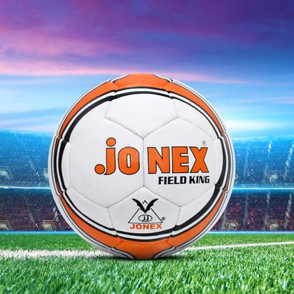 JJ Jonex Field King Football Size 5, White