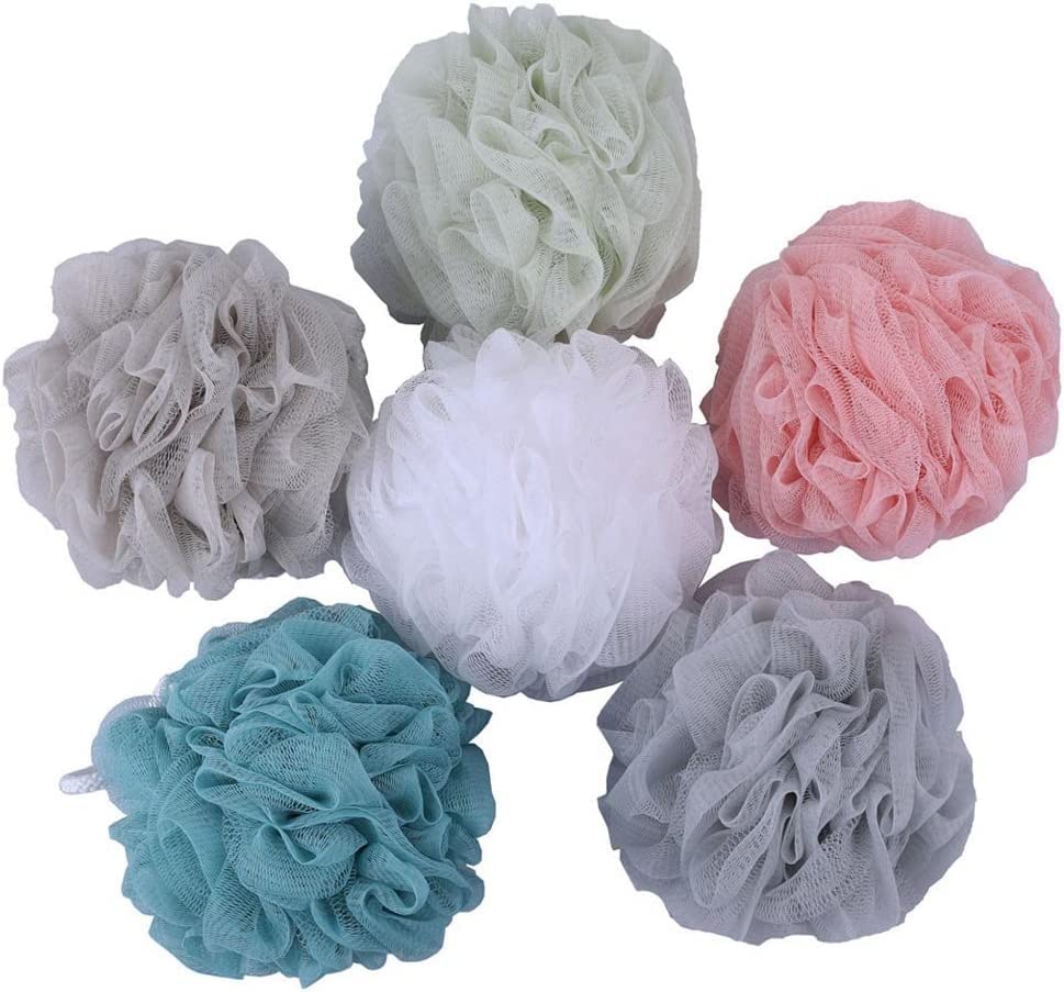 Elecsera Round Bath Sponge Loofah/Back Scrubber For Women And Men (Random Colour) Set Of 5