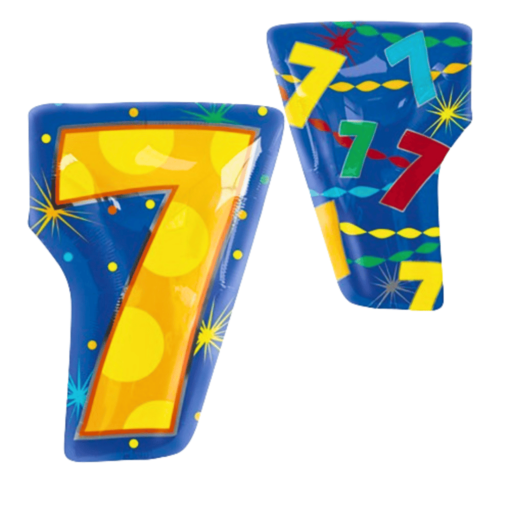 Number 7 Foil Balloon - 18 inches - Helium Quality - 1PC - Party and Festive Needs | Buy online on ZillyBuy