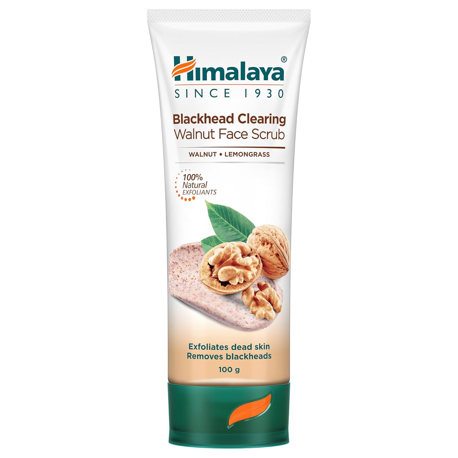 Himalaya Gentle Exfoliating Face Scrub - Walnut & Apple, Removes Dead Skin Cells, No Harmful Chemicals, 100% Herbal Actives, 100 G
